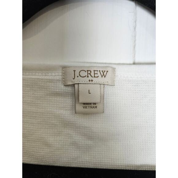 J Crew White Large Thermal Long Sleeve Women's - Picture 2 of 9